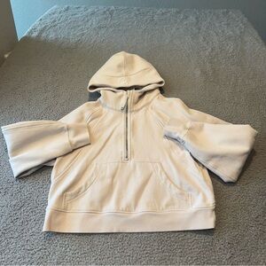 Lululemon Scuba Oversized Half-Zip Hoodie White Opal M/L